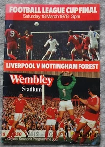 1978 League Cup Final Liverpool v Nottingham Forest Programme - Picture 1 of 5