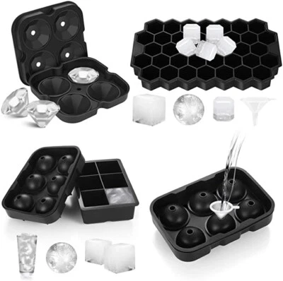 4er Silikon Eiswürfelform Cube Eiswuerfelbehaelter Mit Deckel Ice Tray Ice - Bild 1 von 4