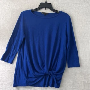 Gibson Womans Sweater Top Blue XS Solid Long Sleeve Round Neck Pullover - Picture 1 of 7