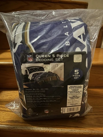 BALTIMORE RAVENS QUEEN 5-PIECE 86" x 86" COMFORTER SET - BRAND NEW - SEALED Cover