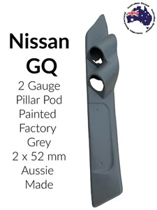2 Gauge Pillar pod to suit GQ Patrol 2 x 52 mm PAINTED Factory Grey Aussie made - Picture 1 of 2