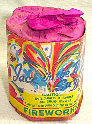 Vintage ☆ JACK in the BOX SURPRISES ☆ Horse Brand ☆ D.O.T. ☆ Firecracker Label - Image 1 of 4