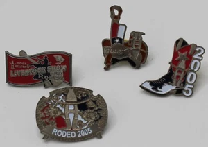 4er Set Pins Livestock Show und Rodeo Houston 2005 gebraucht guter Zustand Metall - Bild 1 von 12