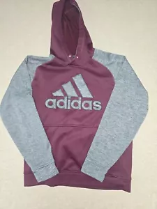 Adidas ~ grau & weinrot Pullover Hoodie für Herren - Größe M - Bild 1 von 6