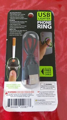 Gadget Gear Phone Ring Stand & USB Lighter - Image 1 of 2