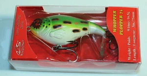 6x Angelköder Wobbler River2Sea Whopper Plopper 75 Leopard 48 WPL75-48