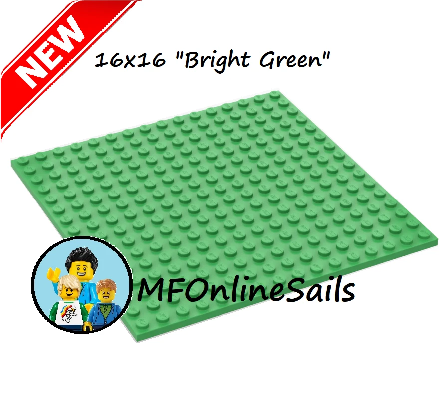 *NUEVO* Placas LEGO GENUINAS -16x16 tachuelas o 5 pulgadas planas verdes grises blancas negras Foto 1 de 4