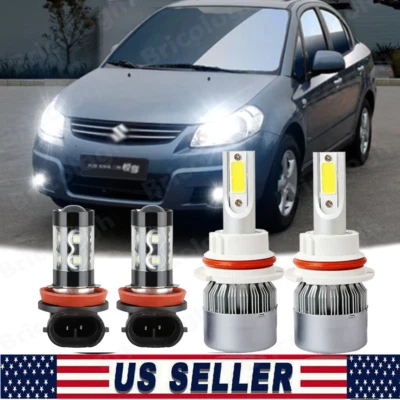 Faro antiniebla LED bombillas blancas para Suzuki SX4 2007-2013 4X Combo 9007 y H11 Foto 1 de 4