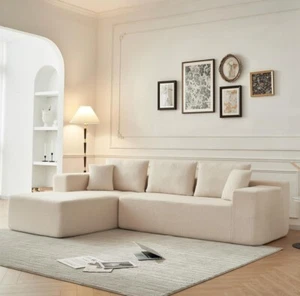 Modular Sectional Couch,Comfy Upholstered L-Shaped Sofa,Living Room Modern Couch - Picture 1 of 9