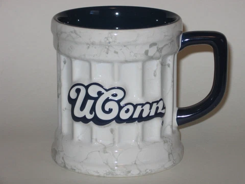 Connecticut UCONN Huskies 15 oz. Team Logo Sculpted Columns Coffee Mug FREE S&H! Cover