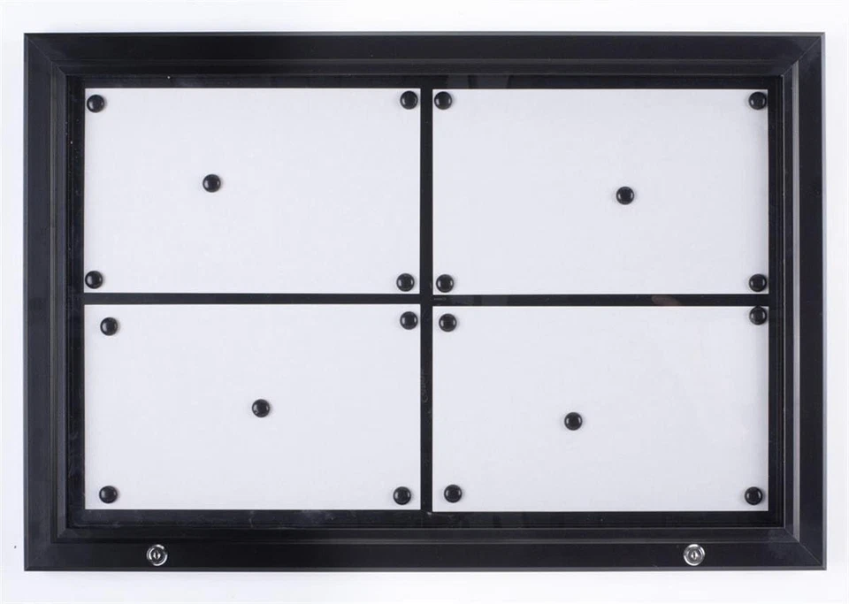 Weather Resistant, Magnetic Surface, Bulletin Board with Swing-Open Locking Door - Image 1 of 4