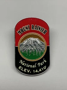 Mt Rainier Washington National Park Souvenir Enamel Lapel Pin w/ Elk - Picture 1 of 3