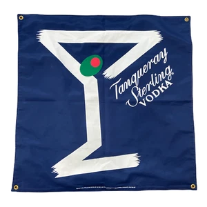 Tanqueray Banner Flag Barware Double Sided Man Cave 34" x 34.5" B32 - Picture 1 of 3