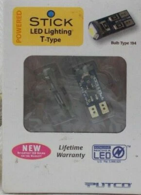 Putco 280003R Stick Red LED Lighting T-Type 194 Bulb Pack of 2 - Image 1 of 3