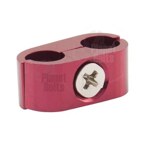 Red Brake Line Spacer Universal Motorcycle Organizer Throttle Cable Clamp - Picture 1 of 3