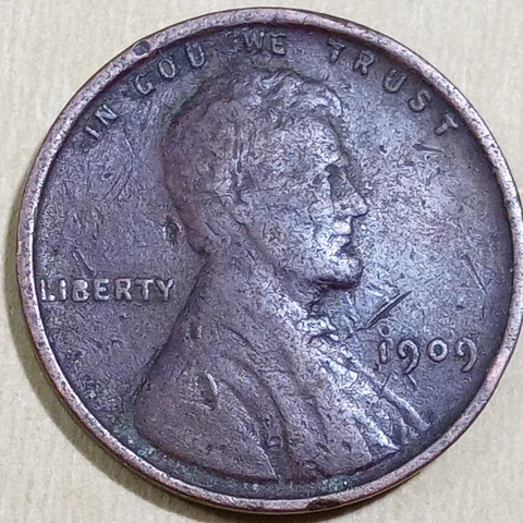 1909-VDB.LINCOLN PENNY*ERROR*BLACK BEAUTY DIE CRACK/STRUCK THRU"RARE" Cover