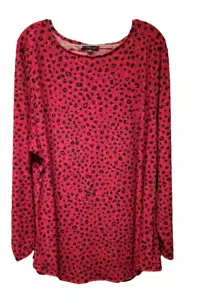 Alfani 3X Top Red Leopard Print One Pull READ chest 54" - Picture 1 of 4