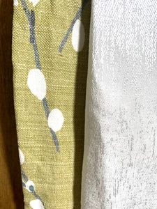Romo Mikado Dandeion Fabric with neutral upholstery fabric off cut bundle - Picture 1 of 6