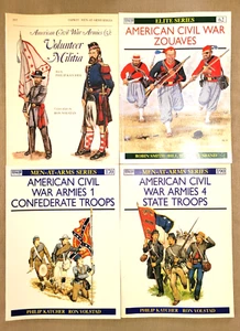 Osprey 4 ct Men at Arms Volunteers 5 Zouaves 62 Confederate 170 State Troops 190 - Imagen 1 de 16