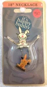 Collana Vintage Happy Bunny ""You're So Dumb"" 18" 2005 NOS Nuova MOC Leggi!! - Foto 1 di 3