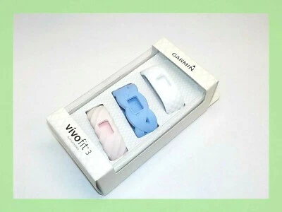Garmin Vivofit 3 Alexandra Collection Bands - White/ Light Blue/ Light Pink