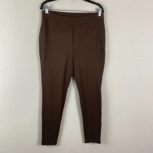 Chicos Tailored Ponte Leggings Size 2 US 12 Large Brown - Picture 1 of 11