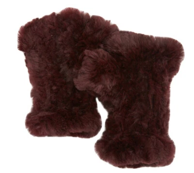 Women’s Surell Rex Rabbit Fur TEXTING GLOVES  OS WINE Soft/Warm New - Image 1 of 4