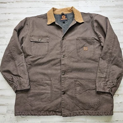 Steve Barry's Builtrite Chore Coat Canvas Work Brown XL Barn Fleece Lined Jacket - Image 1 of 4