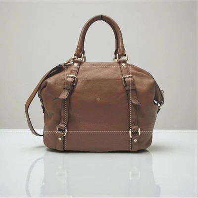 MICHAEL KORS Bedford Pebbled Leather Satchel Bag Brown Versatile Timeles Classic - Image 1 of 4