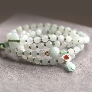 Tejido Collar Cuerda Jade Colgante Cuentas Cadena Suéter Cadena - Imagen 1 de 7