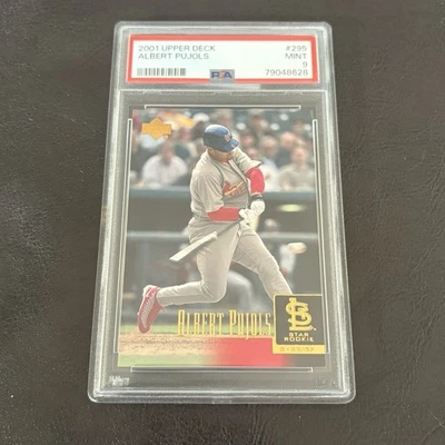 2001 Upper Deck #295 Albert Pujols RC Rookie Card PSA 9 Cardinals Angels Dodgers - Image 1 of 2