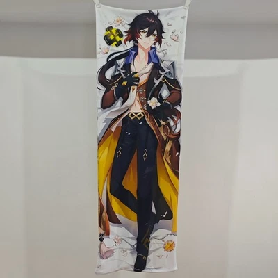 Genshin Impact Zhongli Anime Male Dakimakura Hugging Body Pillow Case Cover - Image 1 of 4