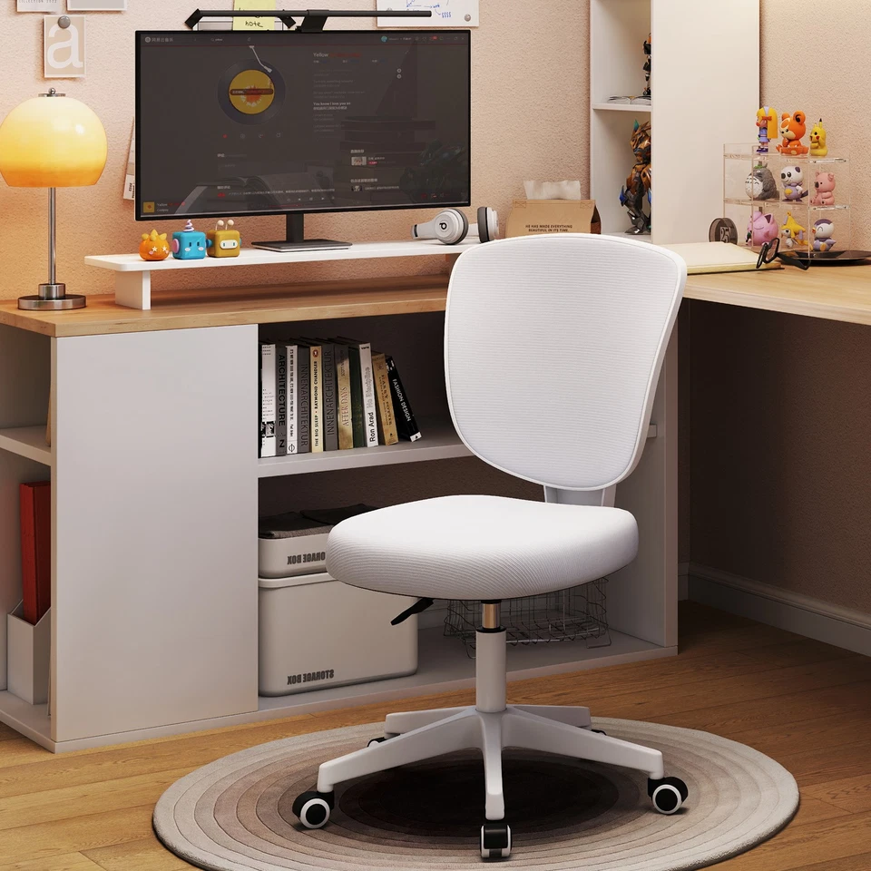 Silla de estudio ergonómica para niños ajustable en altura gris/rosa con ruedas Foto 1 de 1