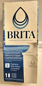 BRITA STANDARD REPLACEMENT FILTER-LASTS 2 MONTHS-REDUCES-MERCURY-COPPER-NEW - Picture 1 of 1