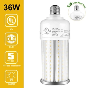 36W E39 Mogul Base LED Corn Light Bulbs 5000K Daylight Garage Backyard Warehouse - Picture 1 of 10