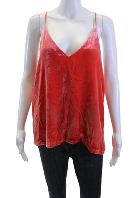 BCBGMAXAZRIA, Camisola Mujer Roja Cuello en V Bohemia Seda Rayón Talla L Foto 1 de 4