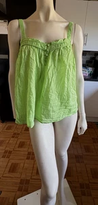 BNWT Ladies NEXT Loose Fit STRAPPY BUTTON Front SALAD SPRING GREEN Cami Top 12 - Picture 1 of 7