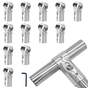 12 piezas abrazaderas de tubería en T de 1 pulgada, conectores de acero galvanizado de alta resistencia con perno... - Imagen 1 de 7