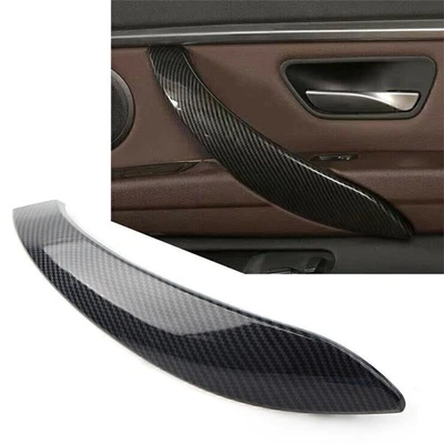 Carbon Fiber Car Right Inner Door Handle Panel Cover Trim Fit BMW 3 4 Series 3GT - Image 1 of 4