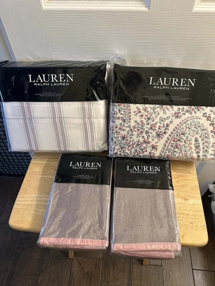 Ralph Lauren 3pc Claudia Paisley King Duvet Cover 2 Shams Multi