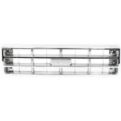 Grille Assembly Fits Ford F-150 F-250 F-350 Bronco 1989-1991 Chrome with Silver - Imagem 1 de 4