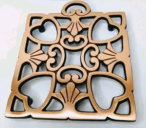 Pampered Chef Kitchen Trivet Round Up From The Heart 2008 Cast Iron Copper  - Picture 1 of 4