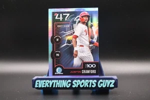 2025 Bowman - Bowman Scouts Top 100 Chrome Justin Crawford #BTP-47 (RC) - Picture 1 of 2