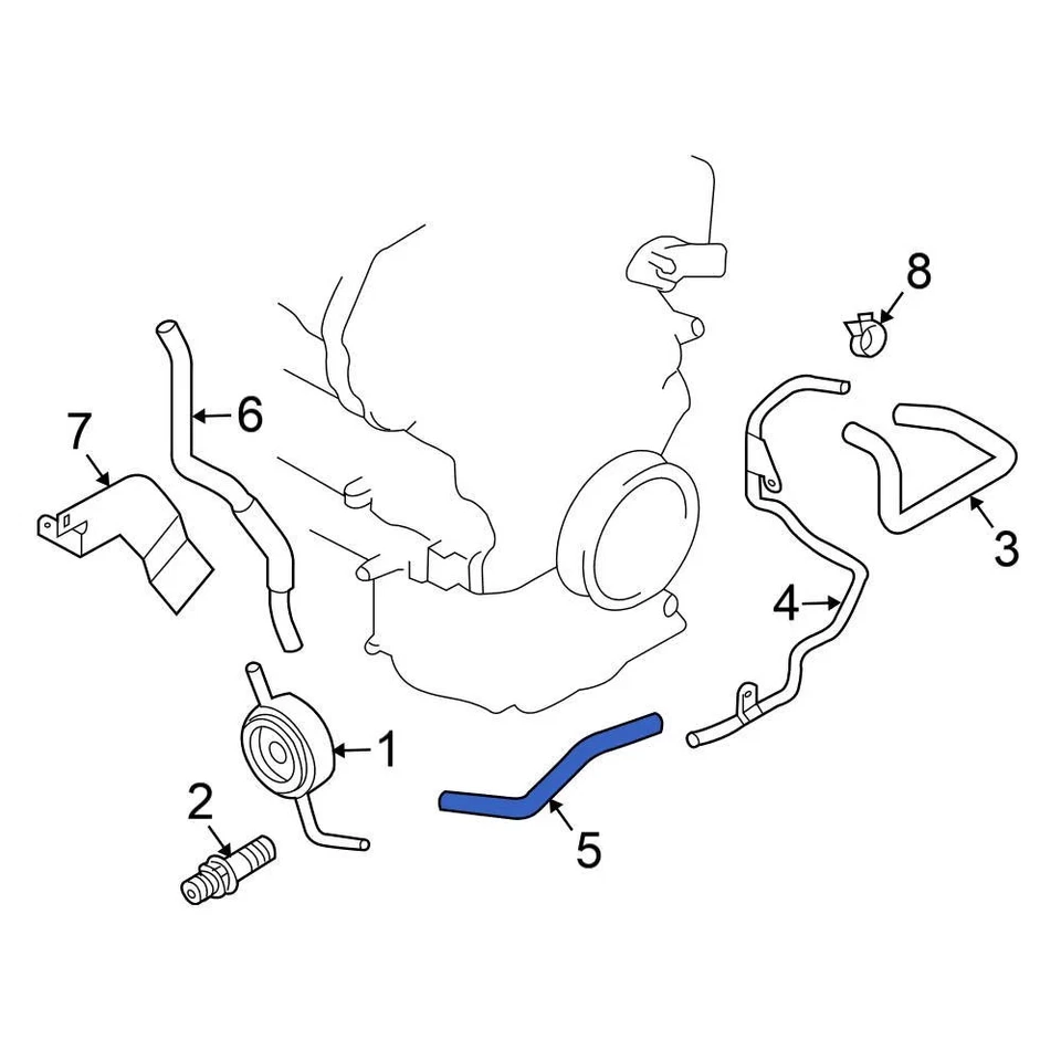 For Nissan 350Z 2003-2007 Nissan 21306AM606 Engine Oil Cooler Line Foto 1 de 3