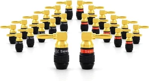 Sewell Deadbolt Right-Angle Banana Plugs, 12 Pairs Quick Connect multi-color  - Picture 1 of 6