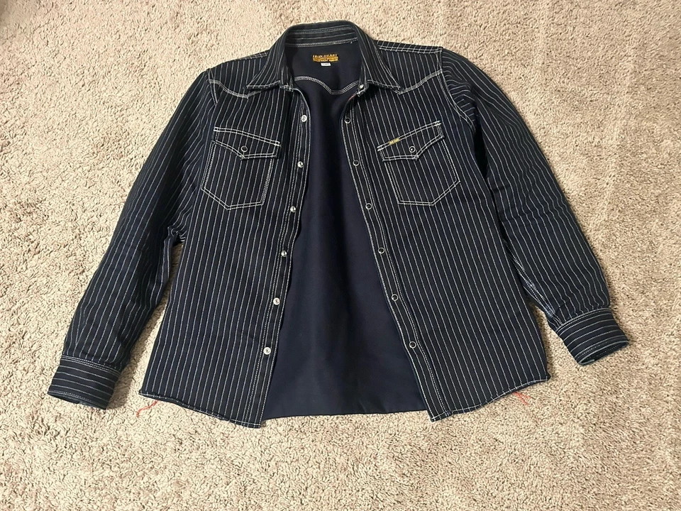 Camisa Western Iron Heart IHSH-62 12 oz Wabash XL Indigo Japón◎ Foto 1 de 4