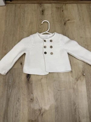 Mudpie Baby Girl Size 3-6 Mo Ivory Knit Cardigan Sweater. NWOT. - Image 1 of 4
