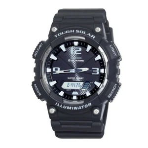 Casio Men's Tough Solar Illuminator 5 Alarms Green Resin 47mm Watch AQS810W-1AV - Picture 1 of 1