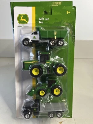 John Deere Gift Set Jeu Farming Vehicles 2021 Tomy LP76864 Brand New - Image 1 of 2