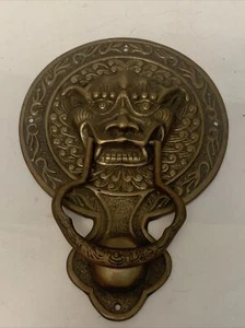 BATTIPORTA GRANDE VINTAGE IN OTTONE MASSICCIO. FATTO A MANO IN COREA. COREA OTTONE VINTAGE  - Foto 1 di 12